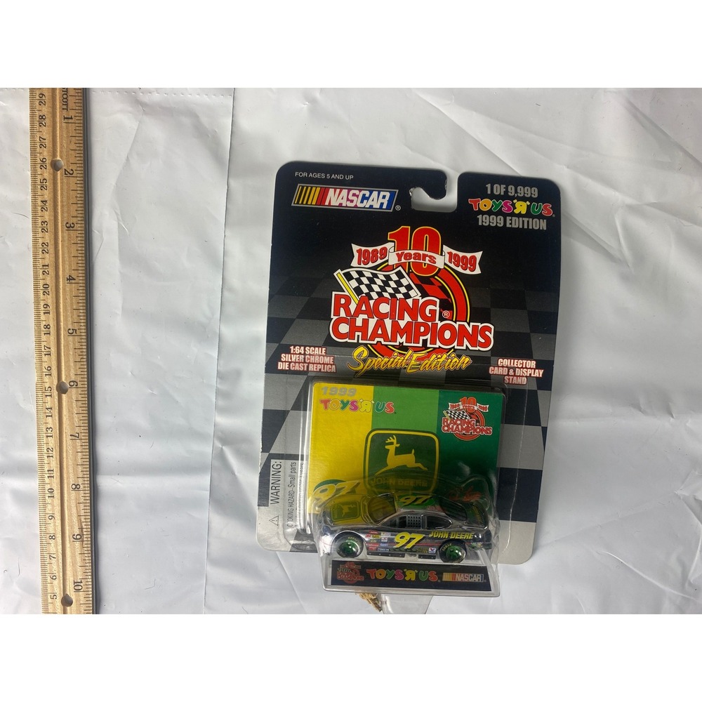 1999 Racing Champions 10th Anniversary John Deere #97 NASCAR Diecast 1 of 9999